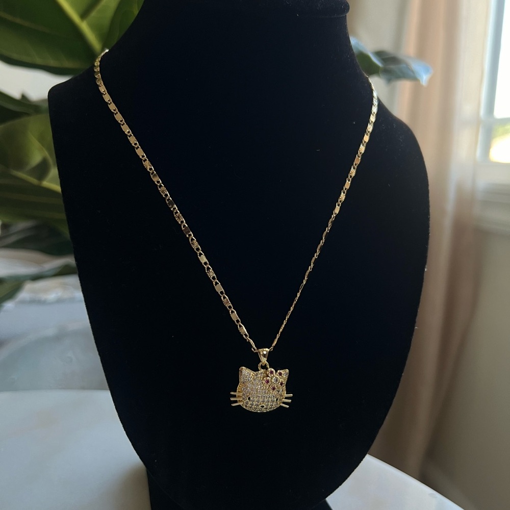 🩷-Gold kitty Cat Pendant Necklace